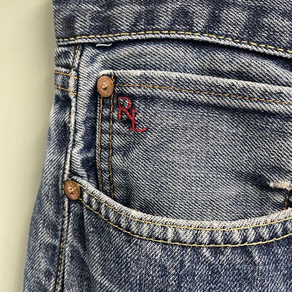 Ralph Lauren Polo Mens Denim Jeans 35X30 Straight Leg Classic Preppy Casual - Picture 2 of 6